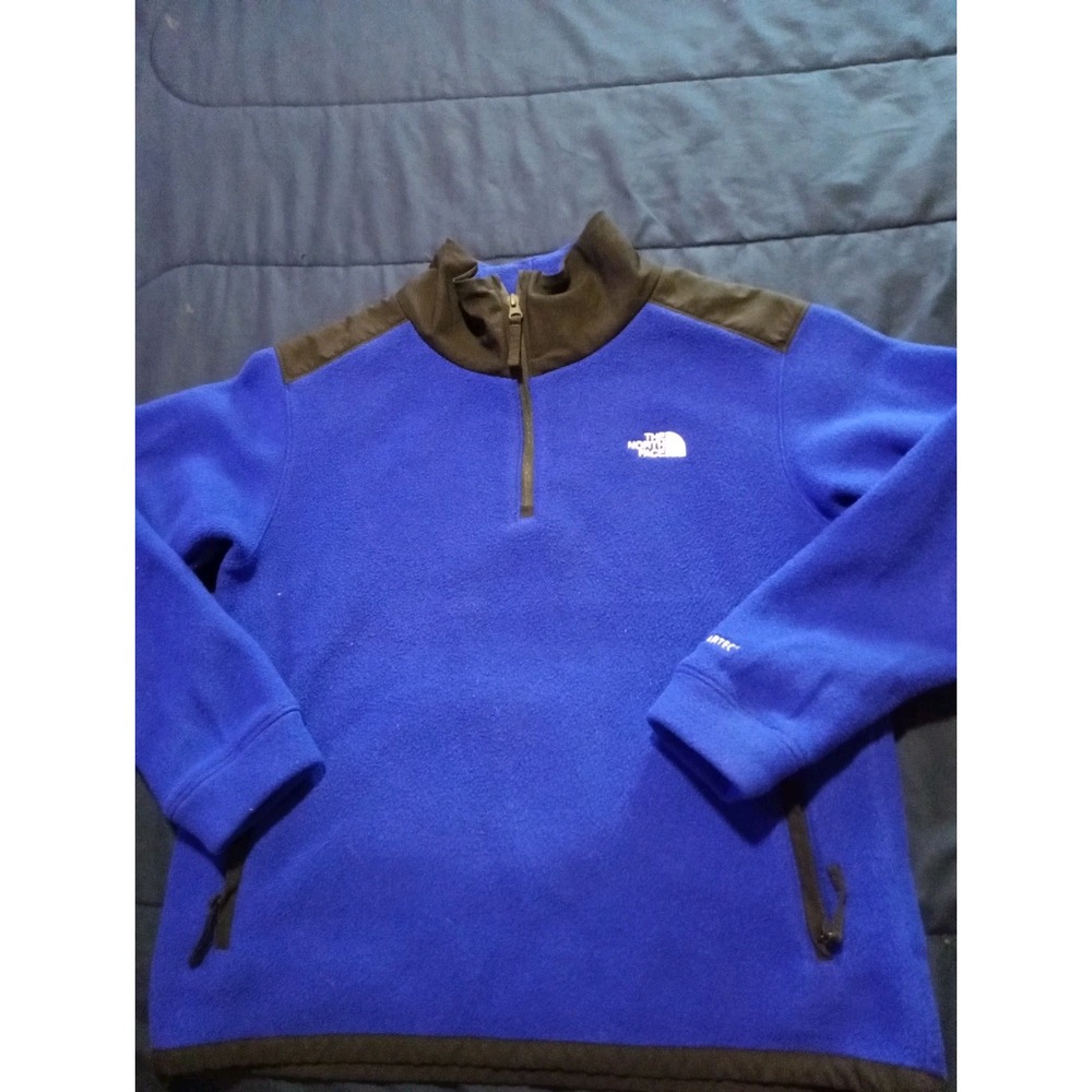 North‎ Face Jacket Womens Medium Purple Fleece Polartec Logo 1/4 Quarter Zip